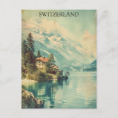 Schweiz Schweizer Alpen Vintage Reise Postkarte (Vorderseite)