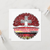 Schweiz Schweizer Deutsch Deutschland Baum Wurzel Karte (Vorderseite/Rückseite Beispiel)