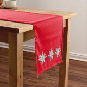 Schweiz Schweizer Edelweiss alpine Blume Rot Kurzer Tischläufer (Beispiel)