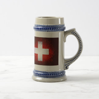 Schweiz; Schweizer Flagge Bierglas