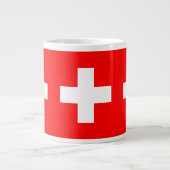 Schweiz - Schweizer Flagge Jumbo-Tasse (Vorderseite)