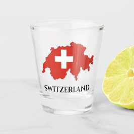 Schweiz Schweizer Flagge Karte Schnapsglas