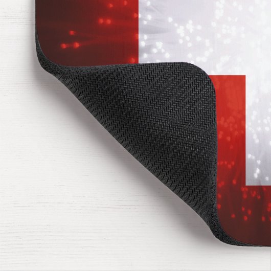 Schweiz; Schweizer Flagge Mousepad (Ecke)