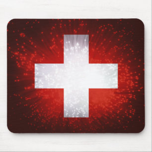 Schweiz; Schweizer Flagge Mousepad