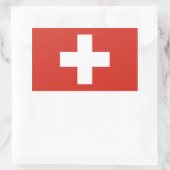 Schweiz/Schweizer Flagge Rechteckiger Aufkleber (Tasche)