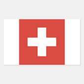 Schweiz/Schweizer Flagge Rechteckiger Aufkleber (Vorderseite)