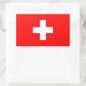 Schweiz - Schweizer Flagge Rechteckiger Aufkleber (Tasche)