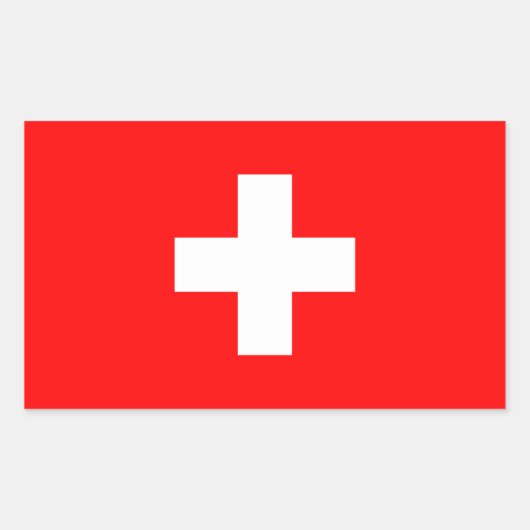 Schweiz - Schweizer Flagge Rechteckiger Aufkleber (Vorderseite)
