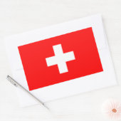 Schweiz - Schweizer Flagge Rechteckiger Aufkleber (Umschlag)