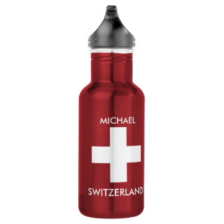 Schweiz Schweizer Flagge - Reisen Edelstahlflasche