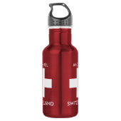 Schweiz Schweizer Flagge - Reisen Edelstahlflasche (Rückseite)