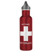 Schweiz Schweizer Flagge - Reisen Trinkflasche (Links)