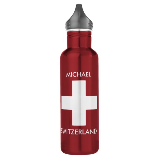 Schweiz Schweizer Flagge - Reisen Trinkflasche (Links)