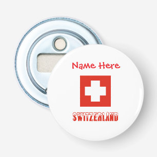 Schweiz Schweizer Flagge Rot Personalisierung Flaschenöffner