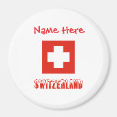Schweiz Schweizer Flagge Rote Personalisierung Magnet (Vorne)