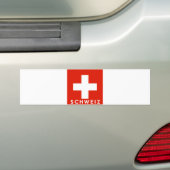 Schweiz Schweizer Flagge - schweizerischer Name Autoaufkleber (Auf Auto)