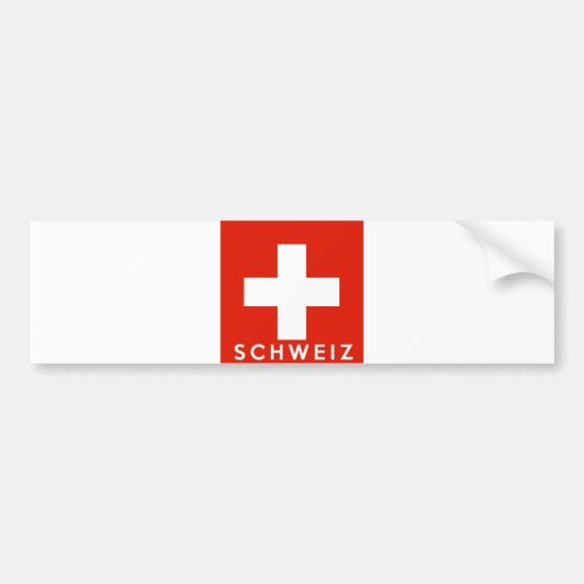 Schweiz Schweizer Flagge - schweizerischer Name Autoaufkleber (Vorne)