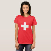 Schweiz - Schweizer Flagge T-Shirt (Vorne ganz)