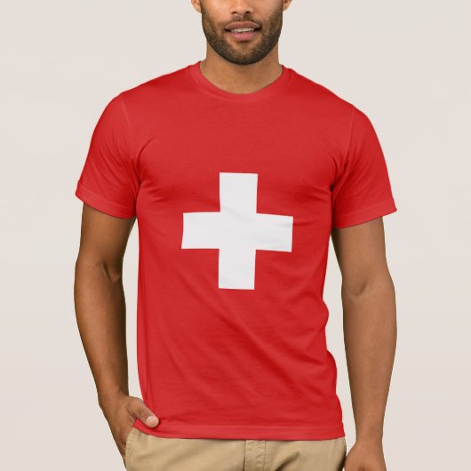 Schweiz - Schweizer Flagge T-Shirt (Vorderseite)