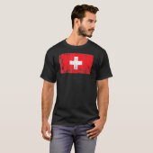 Schweiz Schweizer Flaggen Fußballfans Sporterwachs T-Shirt (Vorne ganz)