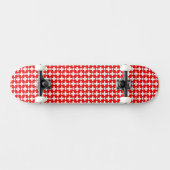 Schweiz Schweizer Flaggenfarben Herz Muster Skateboard (Horizontal)