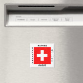 Schweiz Schweizer Sprachen Flaggenplatz Magnet (In Situ (Geschirrspüler))