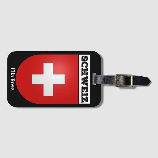 Schweiz | Schweizer Wappen Gepäckanhänger (Vorderseite (Horizontal))