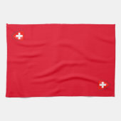 Schweiz Schweizer Wappen rot Geschirrtuch (Horizontal)
