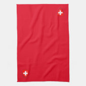 Schweiz Schweizer Wappen rot Geschirrtuch (Vertikal)