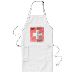Schweiz - Schweizerpsalm Lange Schürze