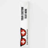 Schweiz Shades benutzerdefinierte Text- und Farbba Banner (Vertikal)