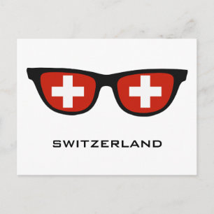 Schweiz Shades benutzerdefinierte Text- und Farbpo Postkarte