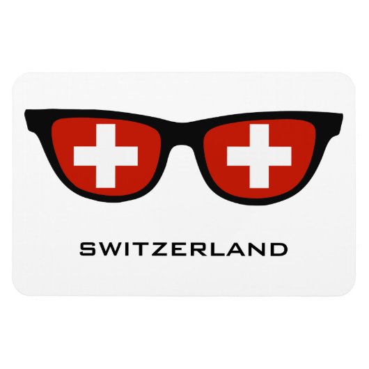 Schweiz Shades benutzerdefinierten Text- und Farbm Magnet (Horizontal)