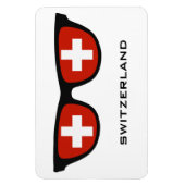 Schweiz Shades benutzerdefinierten Text- und Farbm Magnet (Vertikal)