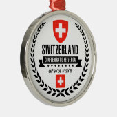 Schweiz Silbernes Ornament (Rechts)