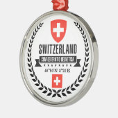 Schweiz Silbernes Ornament (Links)