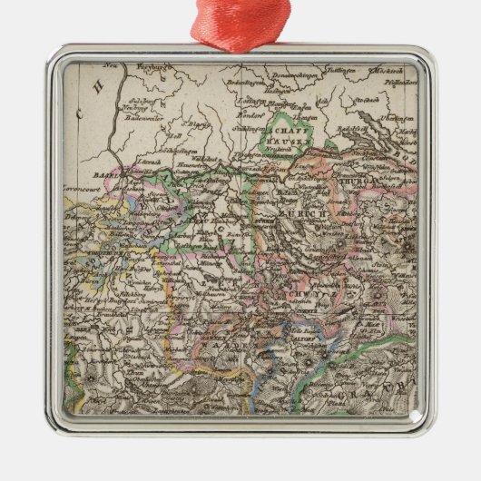 Schweiz Silbernes Ornament (Vorne)