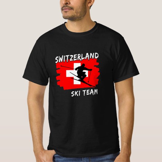 Schweiz Ski T - Shirt (Vorderseite)
