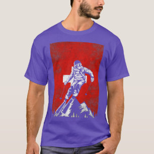 Schweiz Skifahren T-Shirt