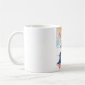 Schweiz Skifahrplakat Kaffeetasse (Links)