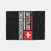 Schweiz Snowboarden Schweizer Flaggenrennen Halfpi Fleecedecke (Vorderseite (Horizontal))