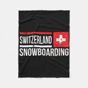 Schweiz Snowboarden Schweizer Flaggenrennen Halfpi Fleecedecke