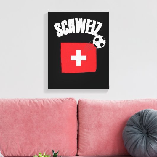 Schweiz Soccer Leinwanddruck (Insitu (Wohnzimmer))