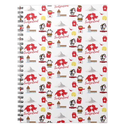 Schweiz Souvenirmuster Notizblock (Vorderseite)
