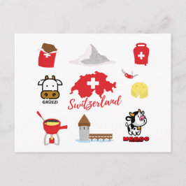 Schweiz Souvenirs Postkarte