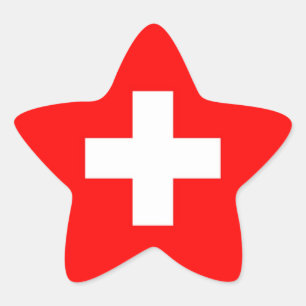 SCHWEIZ Stern-Aufkleber