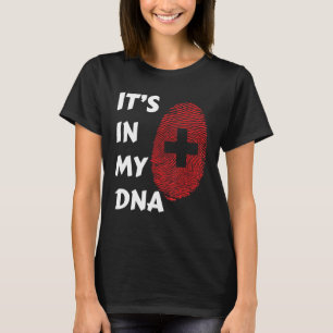 Schweiz - stolz Schweizer Flaggenstaat - DNA-Flagg T-Shirt