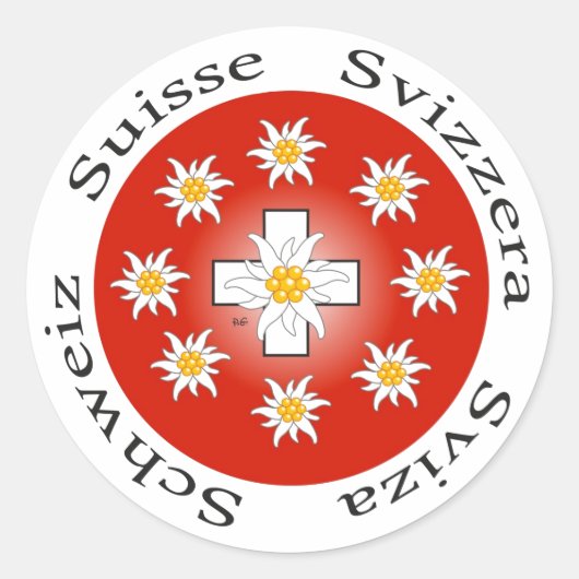 Schweiz Suisse Svizzera Svizra Aufkleber (Vorderseite)