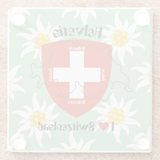 Schweiz Suisse Svizzera Svizra Switzerland Glasuntersetzer (Rückseite)