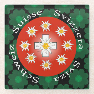Schweiz – Suisse – Svizzera – Svizra – Switzerland Glasuntersetzer
